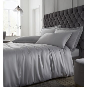 Sivé obliečky na dvojlôžko 200x200 cm Silky Soft - Catherine Lansfield – Obrázok 2