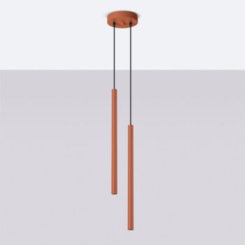 Závesné svietidlo v tehlovej farbe ø 15 cm Fideus – Nice Lamps – Obrázok 3