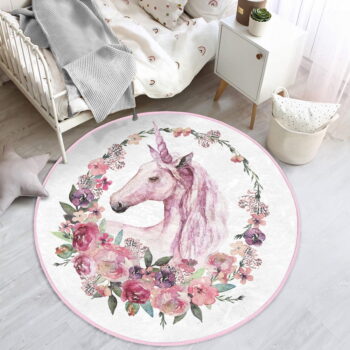 Ružový detský koberec ø 80 cm Comfort – Mila Home – Obrázok 6
