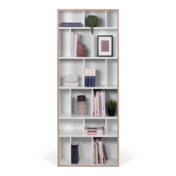 Biela knižnica TemaHome Group, šírka 72 cm - Image 3