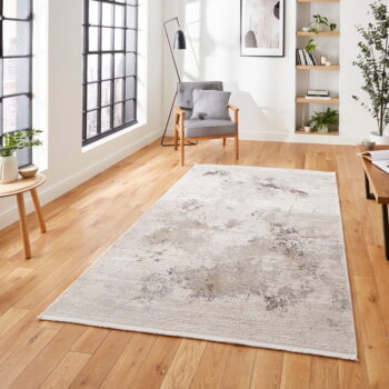 Krémovobiely koberec z viskózy 120x170 cm Bellagio – Think Rugs - Image 4