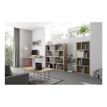 Knižnica v dekore duba v prírodnej farbe 70x159 cm Berlin – TemaHome - Image 8
