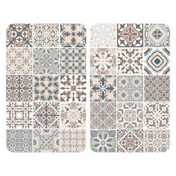 Súprava 2 sklenených krytov na sporák Wenko Universal Tile - Image 2