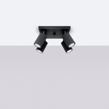 Čierne stropné svietidlo 25x25 cm Gleam – Nice Lamps - Image 6