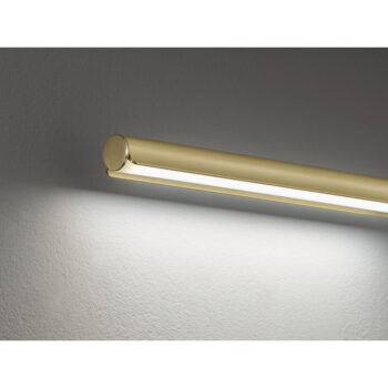 LED stojacia lampa v zlatej farbe s kovovým tienidlom (výška  130 cm) Nami – Fischer & Honsel - Image 2