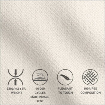 Krémová čalúnená dvojlôžková posteľ s úložným priestorom s roštom 180x200 cm Lounge L – Maison de Rêve – Obrázok 6