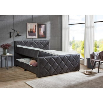 Čierna boxspring posteľ s úložným priestorom 180x200 cm Chester – Rojaplast - Image 3