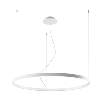 Biele závesné svietidlo Nice Lamps Ganica, ø 100 cm