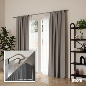 Oceľová roztiahnuteľná dvojitá garniža 76 - 213 cm Twilight – Umbra - Image 6
