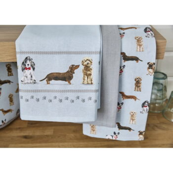 Utierky a chňapka v súprave 4 ks Curious Dogs – Cooksmart ® - Image 4