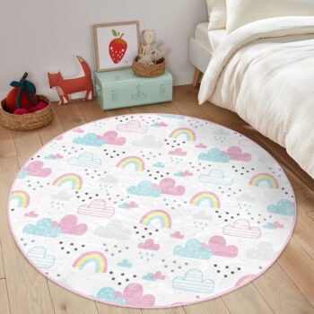 Biely detský koberec ø 100 cm Comfort – Mila Home - Image 2
