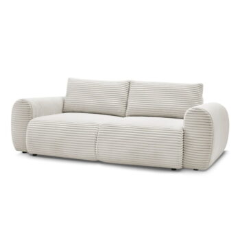Krémová menčestrová rozkladacia pohovka 257 cm Lucien – Bobochic Paris - Image 5