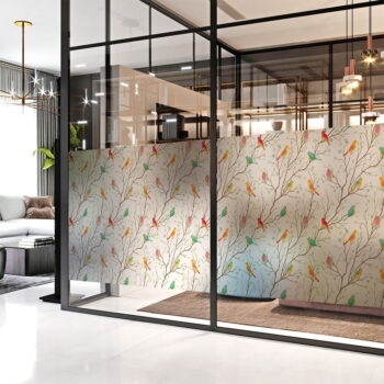 Samolepka na okno 200x40 cm Birds in the Forest - Ambiance – Obrázok 2