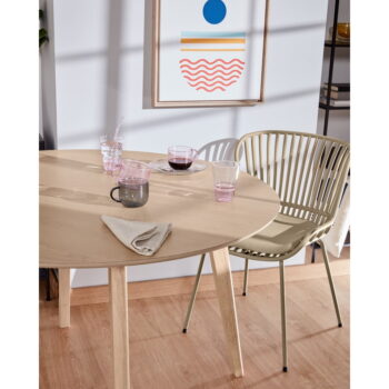 Béžová záhradná stolička s oceľovou konštrukciou Kave Home Surpik – Obrázok 6