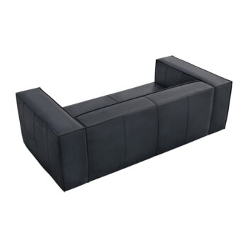 Tmavomodrá kožená pohovka 212 cm Madame – Windsor & Co Sofas - Image 4