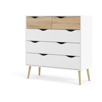 Biela komoda Tvilum Oslo, 99 x 101 cm - Image 3