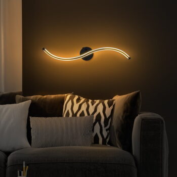 Čierne LED nástenné svietidlo Yilan – Opviq lights - Image 5