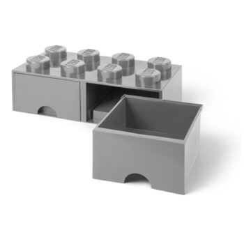 Sivý úložný box s dvoma zásuvkami LEGO® - Image 4