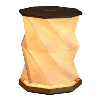 Čierna LED stolová lampa (výška  18 cm) Twist Hexagon – Gingko