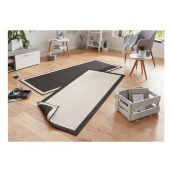 Čierno-krémový vonkajší koberec NORTHRUGS Panama, 80 x 250 cm - Image 4