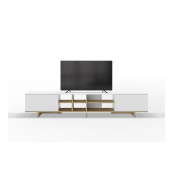 Biely TV stolík 230x44 cm Cequoia – Marckeric - Image 5