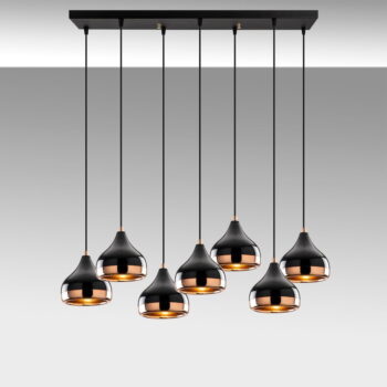 Čierne závesné svietidlo s kovovým tienidlom Yildo – Opviq lights - Image 4