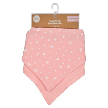 Ružové mušelínové slintáky v súprave 2 ks – Bébé Douceur - Image 4