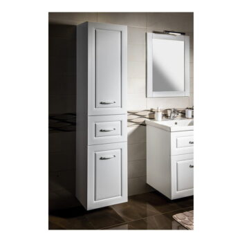 Biela kúpeľňová skrinka 40x184 cm Favolo – Sapho – Obrázok 2