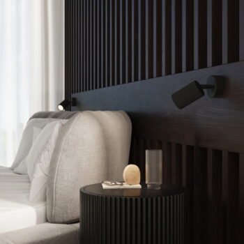 Čierne nástenné svietidlo Gleam – Nice Lamps - Image 4