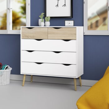 Biela komoda Tvilum Oslo, 99 x 101 cm - Image 9