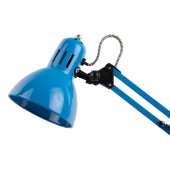 Svetlomodrá stolová lampa s kovovým tienidlom (výška 52 cm) Funky Hobby – Leitmotiv - Image 4