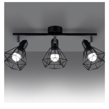 Čierne stropné svietidlo ø 10 cm Varpu – Nice Lamps - Image 2