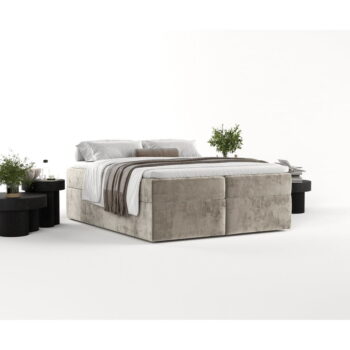 Svetlohnedá boxspring posteľ s úložným priestorom 140x200 cm Yoko – Maison de Rêve - Image 6