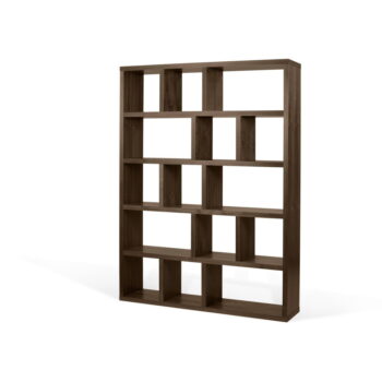Hnedá knižnica v dekore orecha 150x198 cm Berlin – TemaHome - Image 7