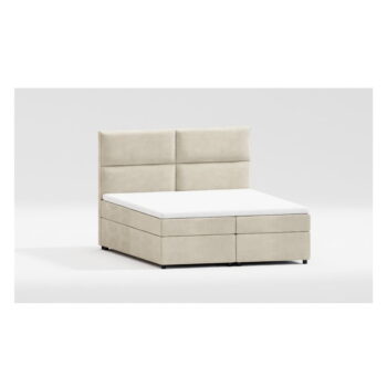 Béžová boxspring posteľ s úložným priestorom 160x200 cm Rico – Ropez - Image 5