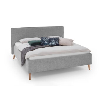 Svetlosivá čalúnená dvojlôžková posteľ s úložným priestorom s roštom 180x200 cm Riva – Meise Möbel – Obrázok 6