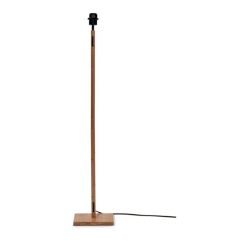Stojacia lampa s bambusovým tienidlom v čierno-prírodnej farbe (výška 128 cm) Java – Good&Mojo – Obrázok 2