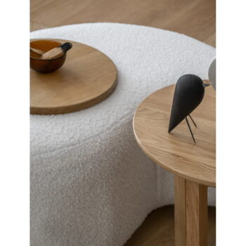 Biely taburet z textílie buklé Miuf – Miuform – Obrázok 5