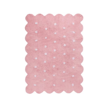 Ružový prateľný ručne tkaný bavlnený detský koberec 120x160 cm Biscuit Pink – Lorena Canals - Image 4