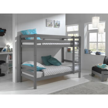 Sivá poschodová detská posteľ 90x200 cm PINO – Vipack - Image 2