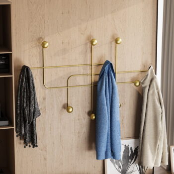 Kovový nástenný vešiak v zlatej farbe Dama – Kalune Design - Image 3
