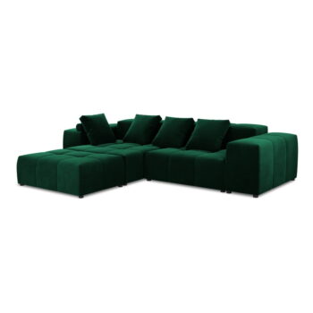 Zelená zamatová rohová pohovka (variabilná) Rome Velvet - Cosmopolitan Design – Obrázok 2