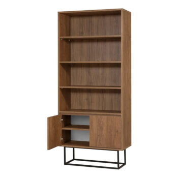 Knižnica v dekore orecha v prírodnej farbe 80x182 cm Rodez – Kalune Design – Obrázok 2