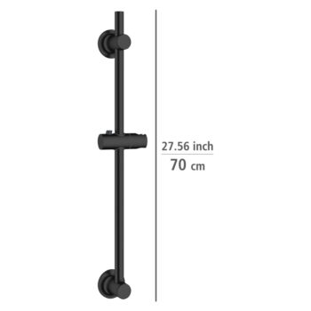 Čierna samodržiaca sprchová tyč z nerezovej ocele 70 cm - Wenko – Obrázok 2