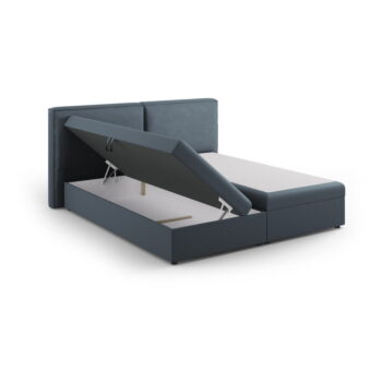 Modrá boxspring posteľ s úložným priestorom 180x200 cm Arendal – Cosmopolitan Design - Image 3