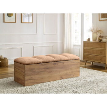 Lavica vo svetloružovej a prírodnej farbe Kumo – Bobochic Paris – Obrázok 2