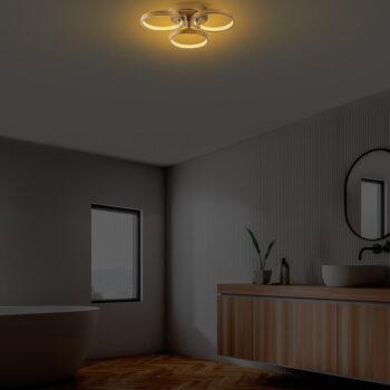 LED stropné svietidlo v zlatej farbe ø 17 cm Halka – Opviq lights – Obrázok 4