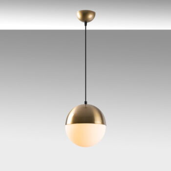 Závesné svietidlo v bielo-zlatej farbe so skleneným tienidlom ø 20 cm Bastos – Opviq lights - Image 4