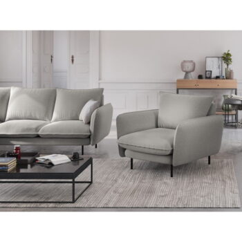 Svetlosivé kreslo Cosmopolitan Design Vienna – Obrázok 3