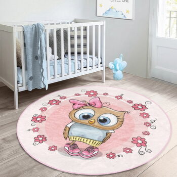Ružový detský koberec ø 120 cm Comfort – Mila Home – Obrázok 3